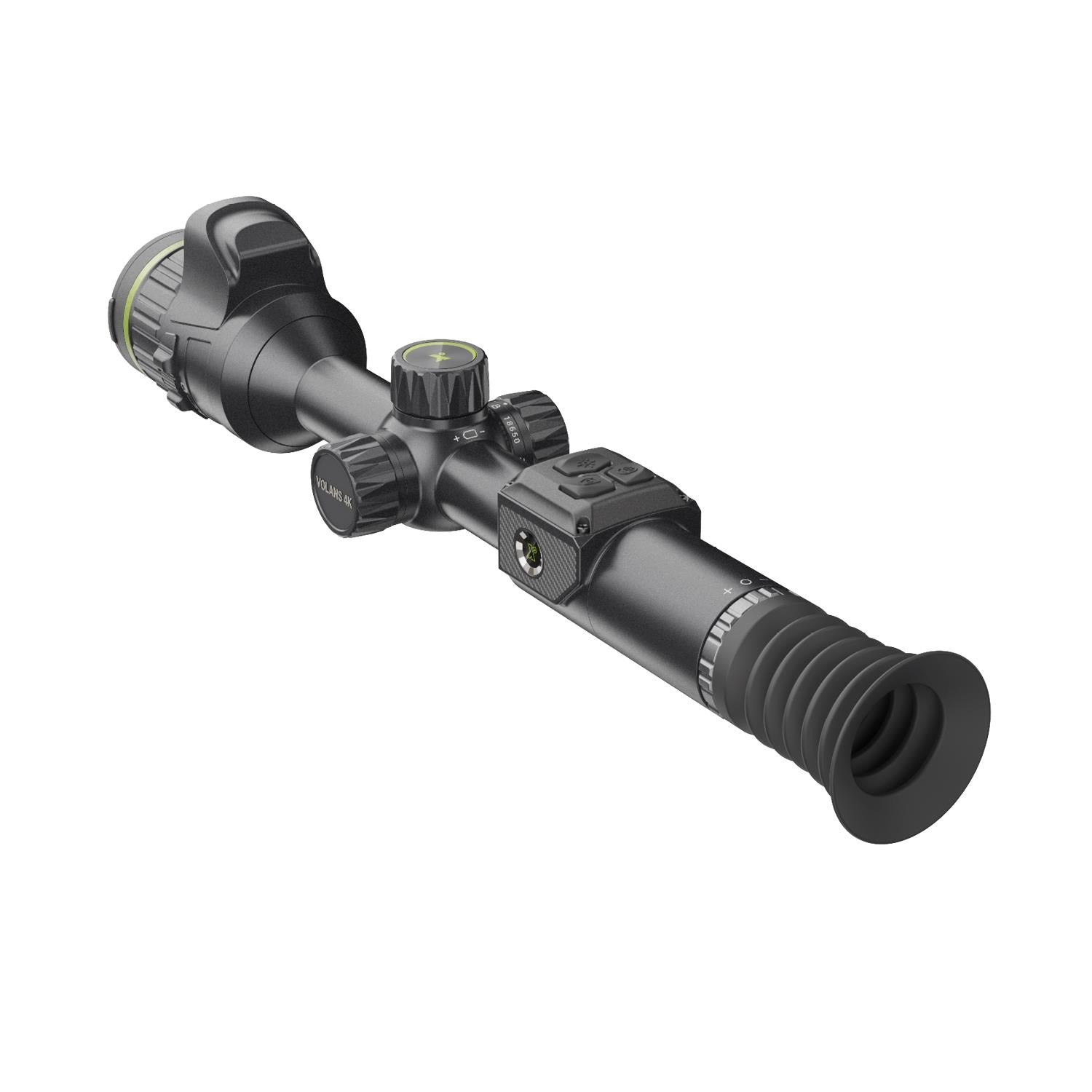 Pixfra Volans V850 LRF 4K night vision rifle scope by TJACKS with high-resolution imaging and laser rangefinder features.