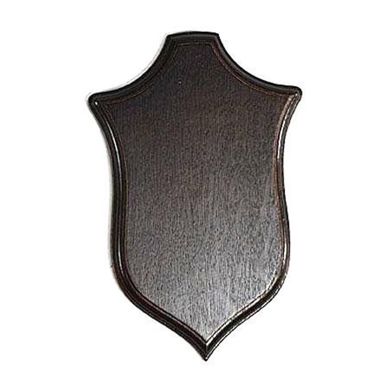 Seeland Trophy Shield Plaque Plate with engraved design, mounted on a wooden backing, ideal for awards or commemorations.