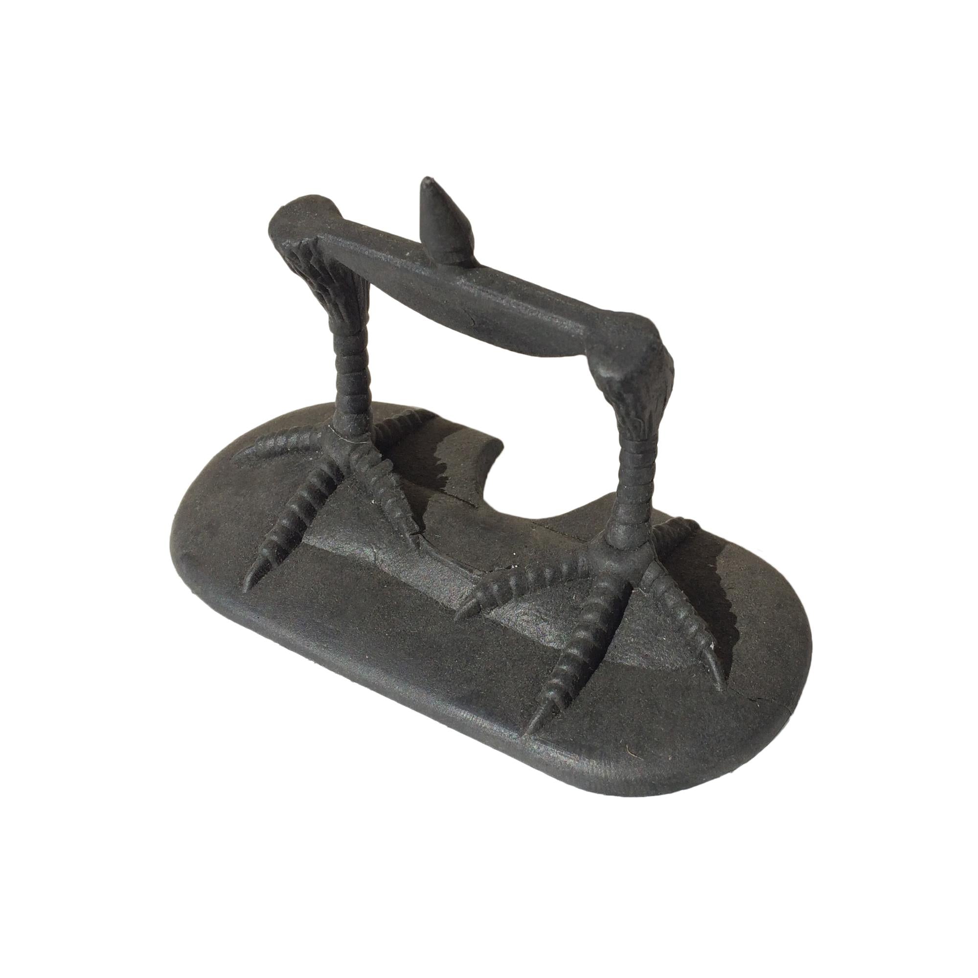 WINDY Spare Feet for Crow Decoy, black plastic feet with textured surface to stabilize bird decoys in outdoor settings.