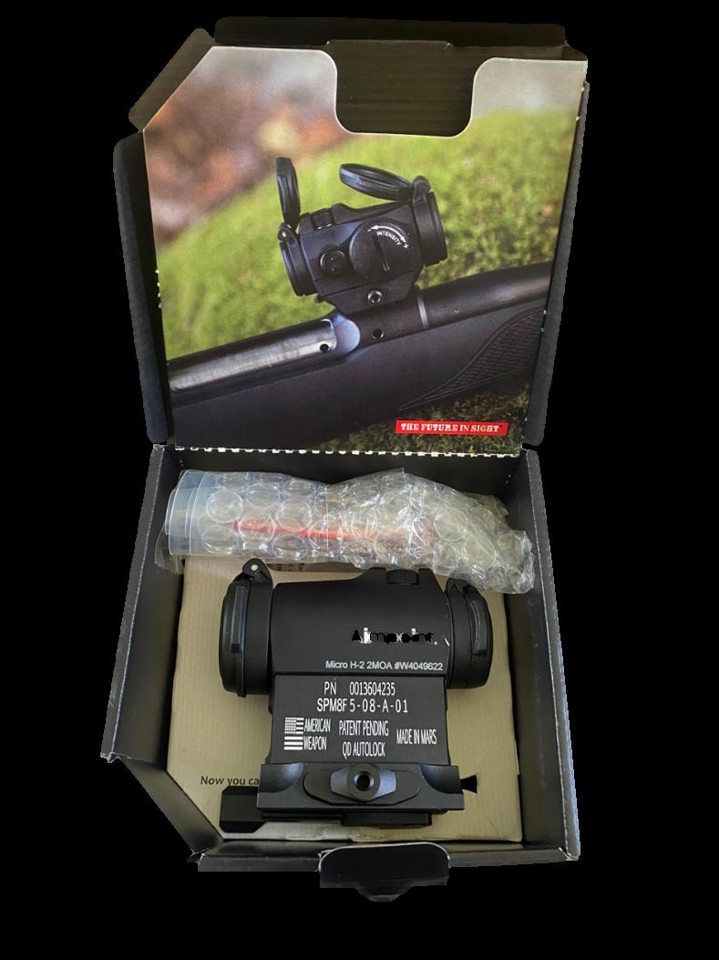 AIMPOINT H2 2MOA QUICK RELEASE ON A HIGH RAIL/WEAVER PICATINNY MOUNT