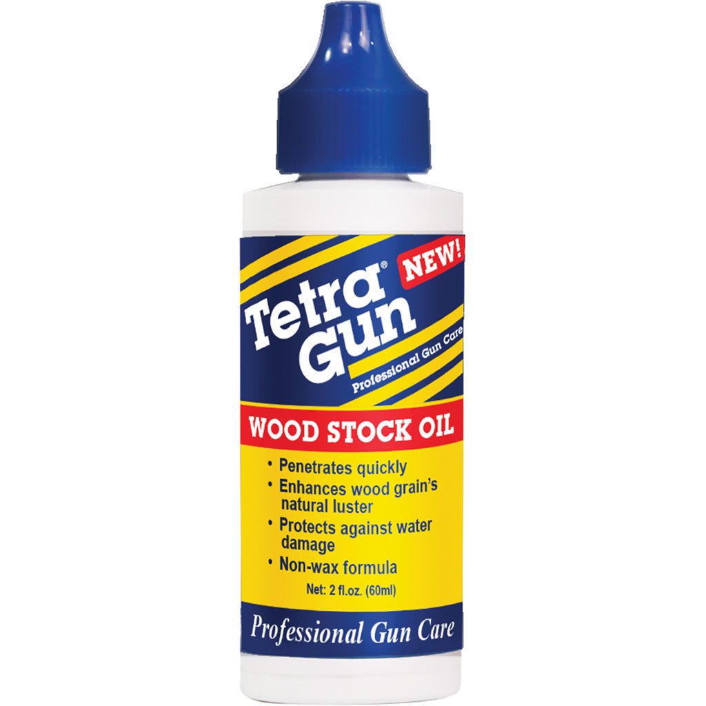 Highland Tetra Gun Wood Stock Oil applied to a wooden gun stock for protection and finish.