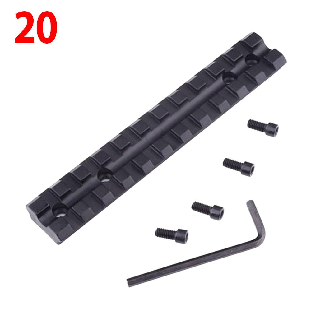 Ruger 10/22 low profile see-through Weaver Picatinny rail mount for rifle scope and accessory attachment.
