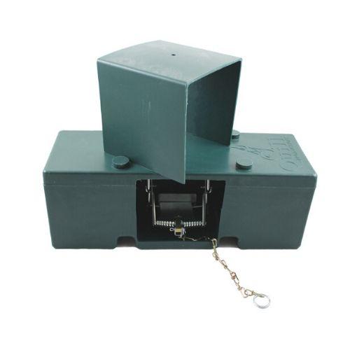 Quill FEN TRAP MK 4 with vermin box for pest control, showing the trap's metal frame and vermin containment box.