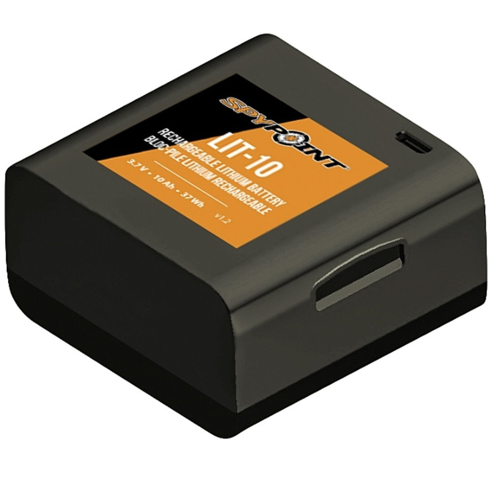 TJACKS SPYPOINT lithium battery pack with multiple rechargeable batteries for surveillance cameras.