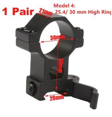 Picatinny Scope Mounts High Quick Release