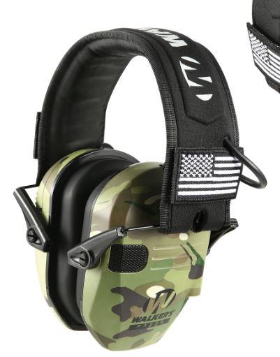 Walkers Razor Electronic Ear Defenders by ALIEXPRESS with protective case, designed for hearing safety and noise reduction.