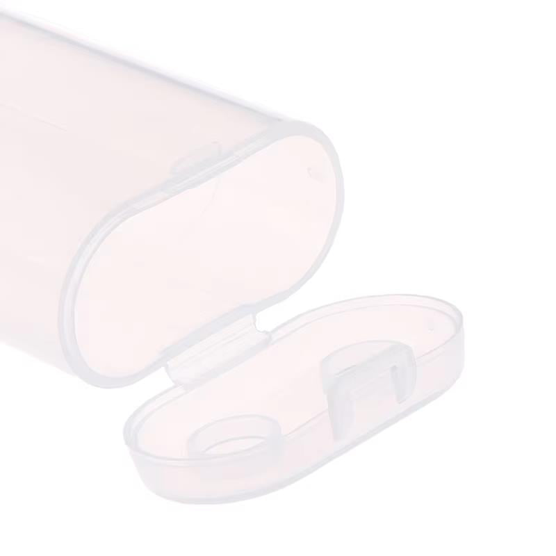 Aliexpress 18650 battery carry case with black exterior, compact design, and secure compartments for storing lithium-ion batteries.