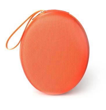 Orange ear defender carry case from ALIEXPRESS, compact protective storage with a zipper closure for ear protection accessories.