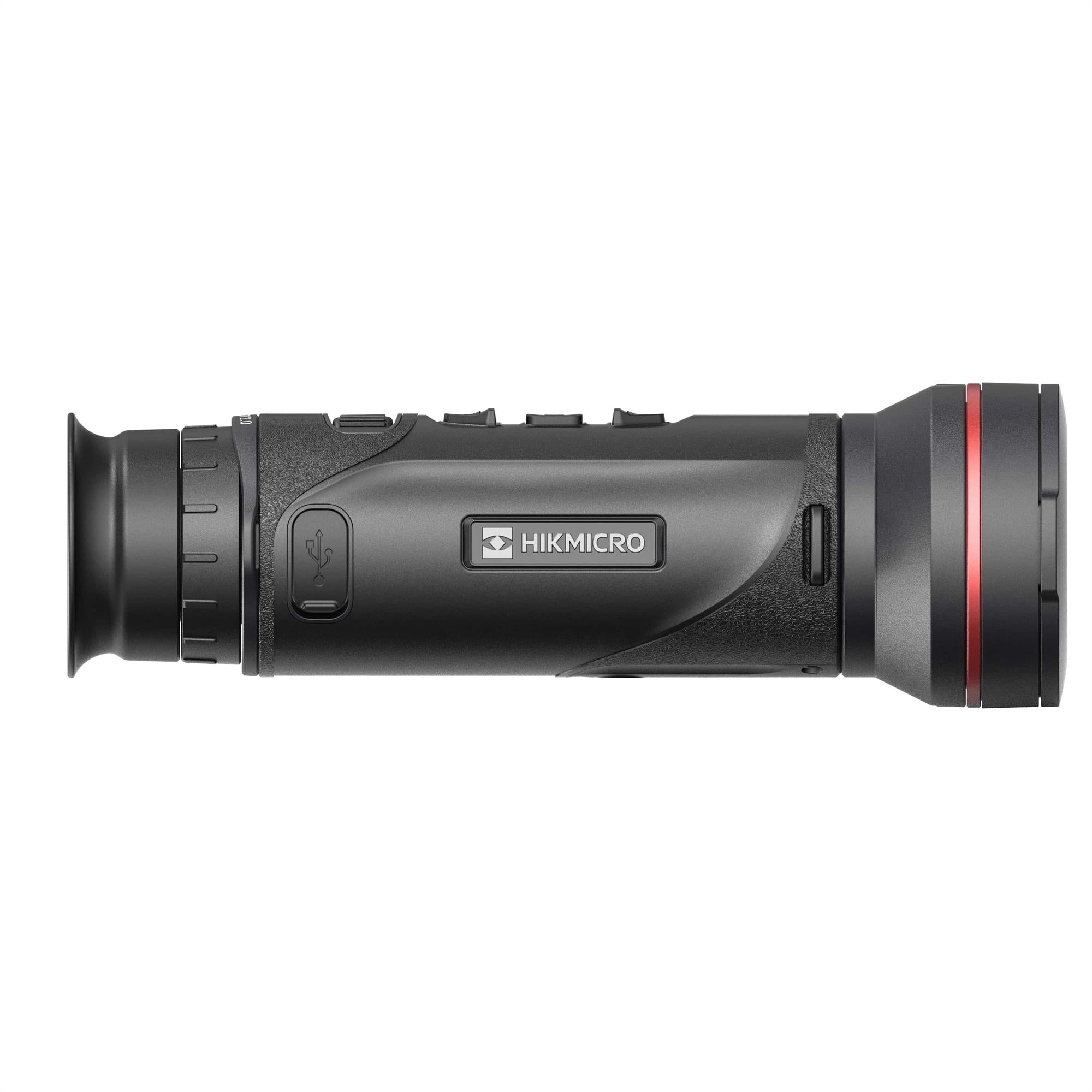 HIKMICRO Falcon FQ50L 2.0 handheld thermal imager monocular with 50mm lens, 640x512 resolution, and laser rangefinder.