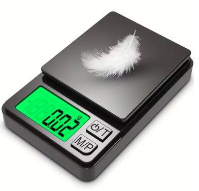 Compact ALIEXPRESS Precision Pocket Scales showing a digital display and weighing platform for accurate measurements.