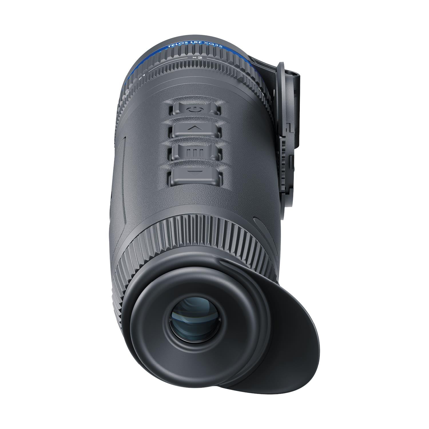 TJACKS Pulsar Telos XQ35 LRF thermal monocular with laser rangefinder, 384x288 sensor, 1300m detection for night vision.