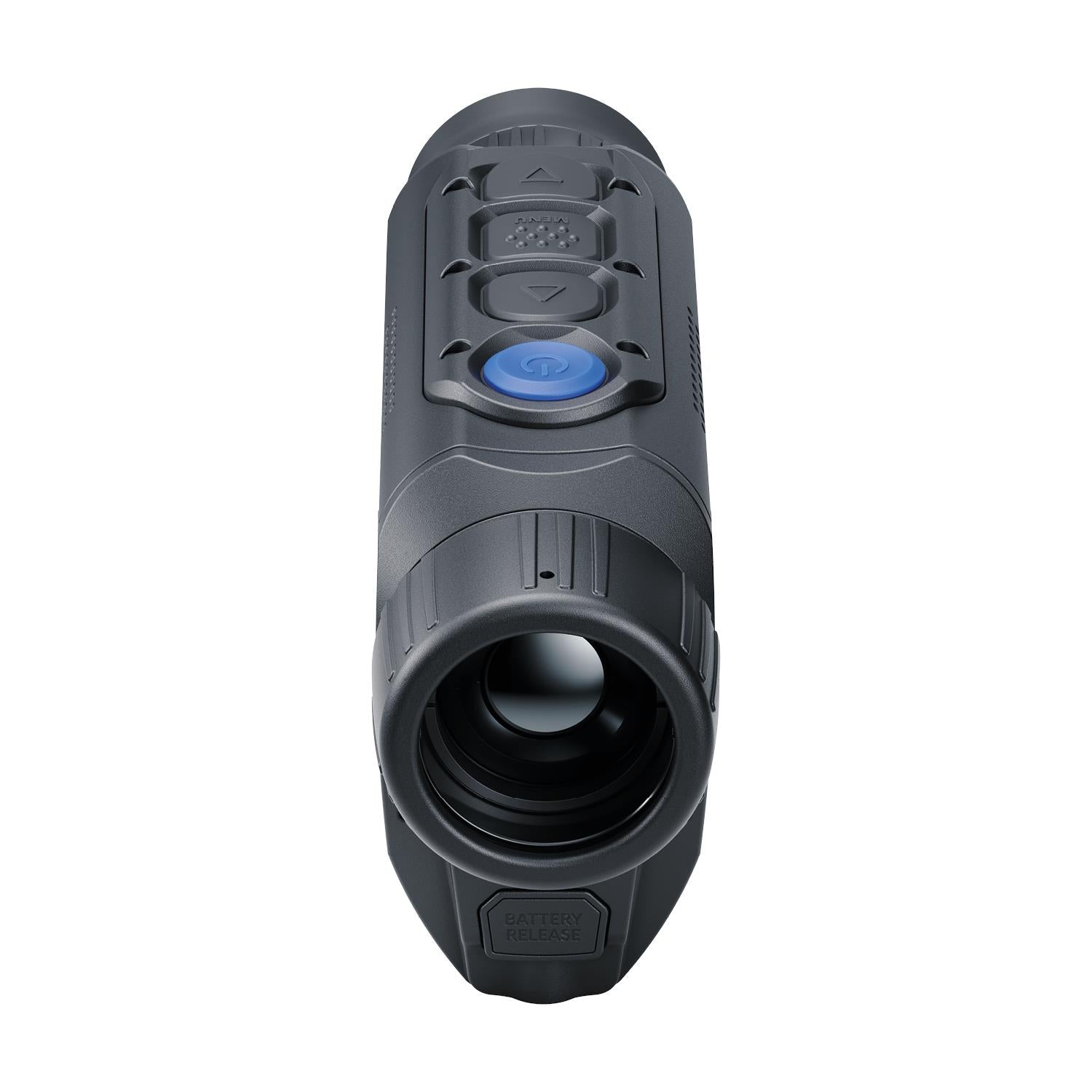 TJACKS Pulsar Axion Compact Thermal Monocular XG30 thermal spotter showing a night vision view with detailed thermal imaging.