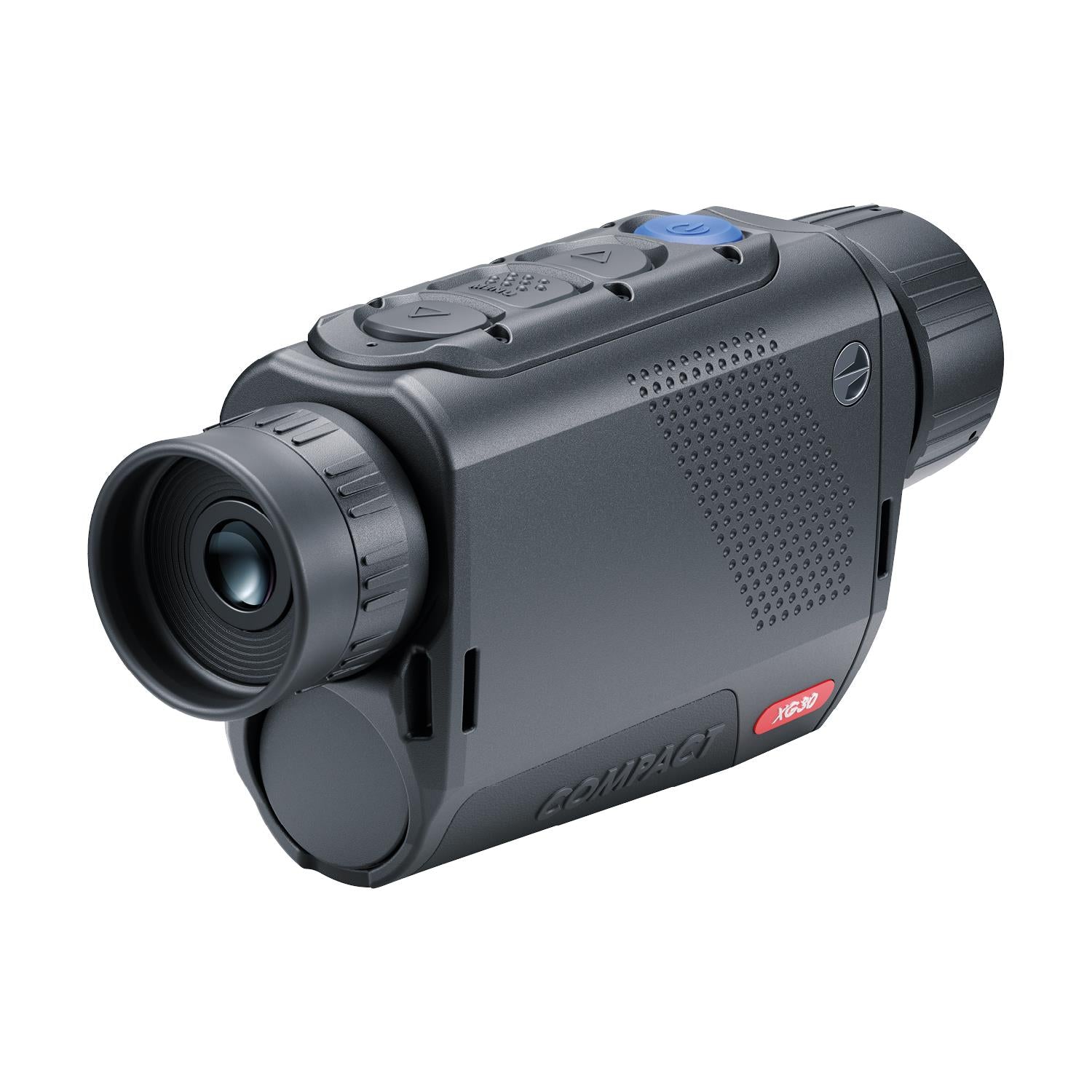 Pulsar Axion Compact Thermal Monocular XG30 by TJACKS showing thermal imaging display and compact design for spotting