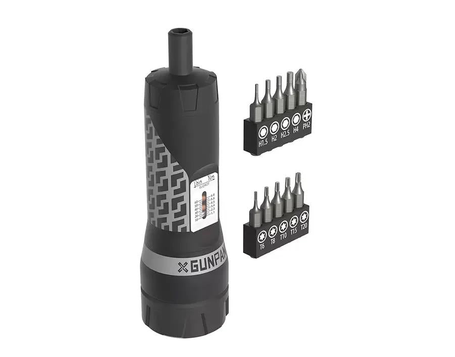 Adjustable torque screwdriver from ALIEXPRESS, showcasing its ergonomic handle and adjustable settings for precise screwing.