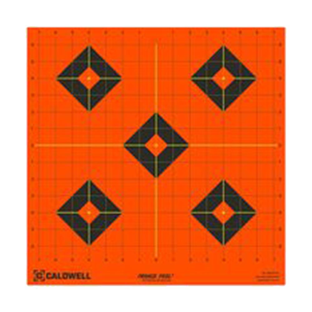 SPORTSMAN Caldwell Orange Peel 16-inch sight-in targets, pack of 5, designed for accurate shooting practice.