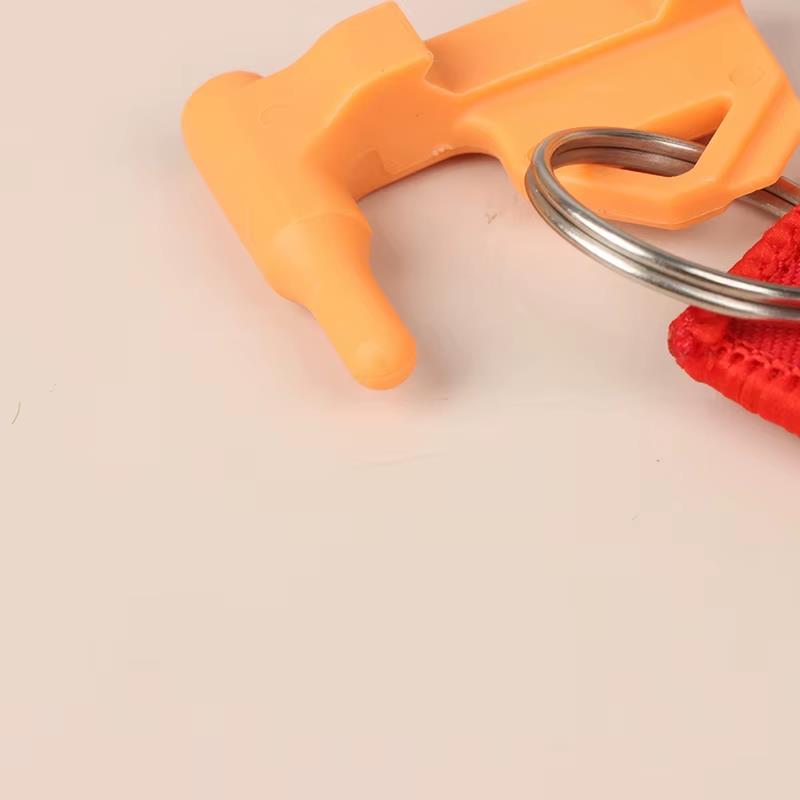 Two ALIEXPRESS tactical chamber safety flags, bright orange accessories for firearm safety and chamber indication.