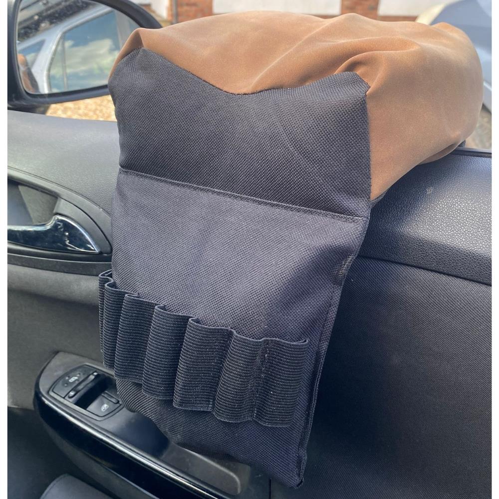 SIMON window rifle rest bench bag for stable firearm support, designed for rifle rests, bipods, and tripods.