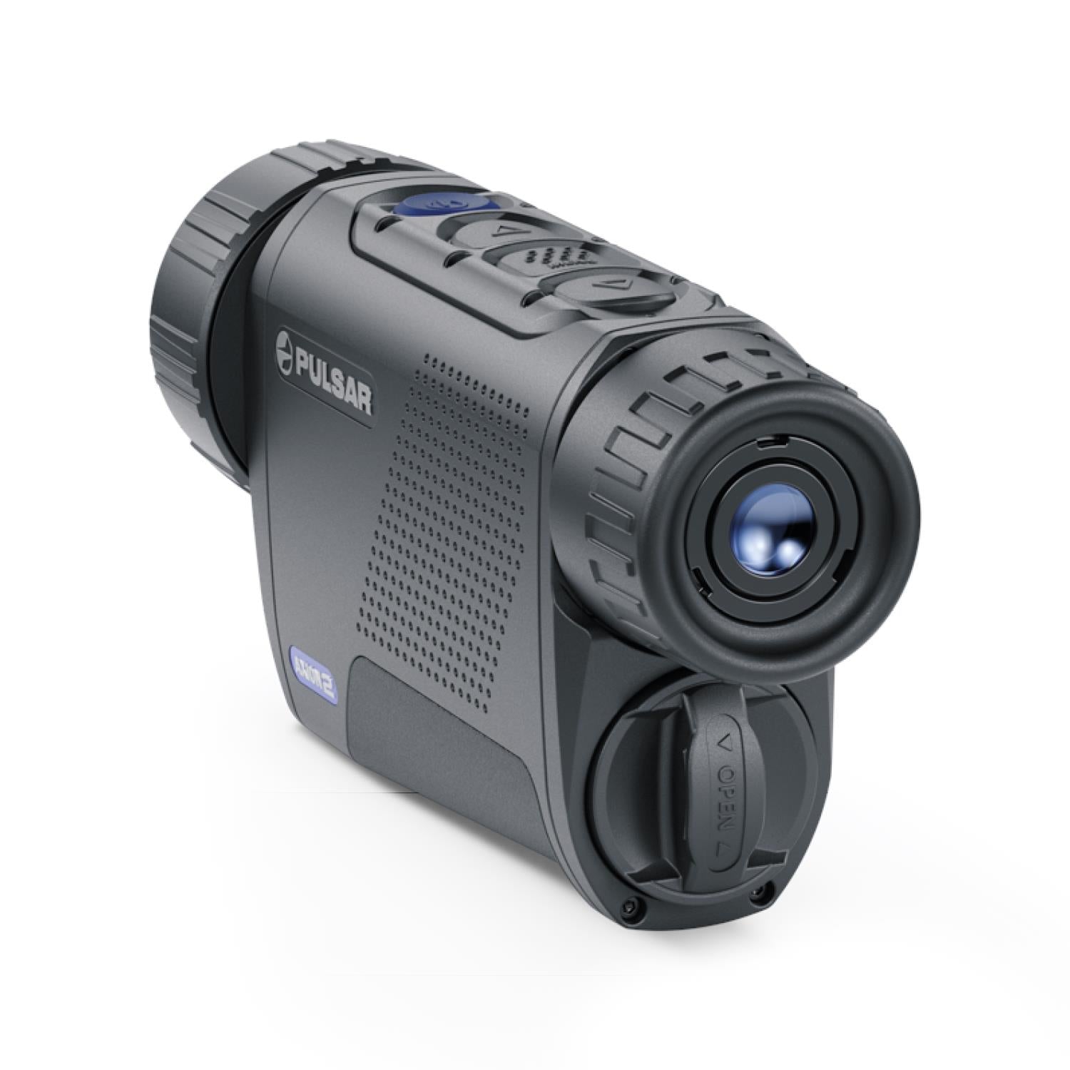 TJACKS Pulsar Axion 2 XQ35 Pro night vision scope with adjustable zoom and compact design for outdoor surveillance.