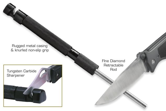 LANSKY 2 IN 1 TACTICAL KNIFE SHARPENING ROD