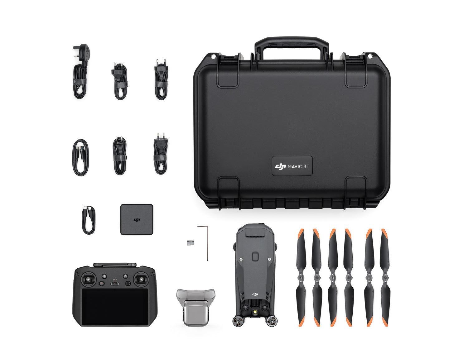 DJI Mavic 3T Thermal Drone by MIDWHICH with camera and thermal imaging sensors, ready for aerial surveillance and thermal inspections.