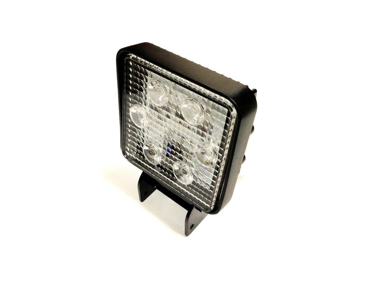 High-powered 18W square vehicle work light by Monica with bright LED illumination for off-road and work truck use.
