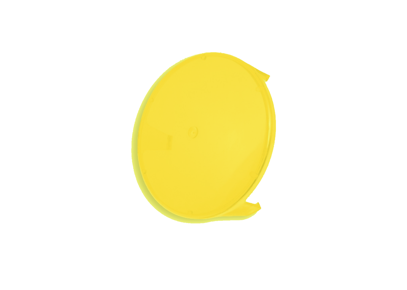 Yellow clip-on filters by MONICA, 175mm, designed for camera lenses to enhance lighting and color effects.