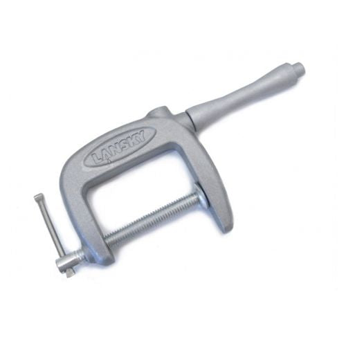 PJS Beararm Lansky Super C-Clamp shown with black metal body and adjustable screw for secure gripping and holding tasks