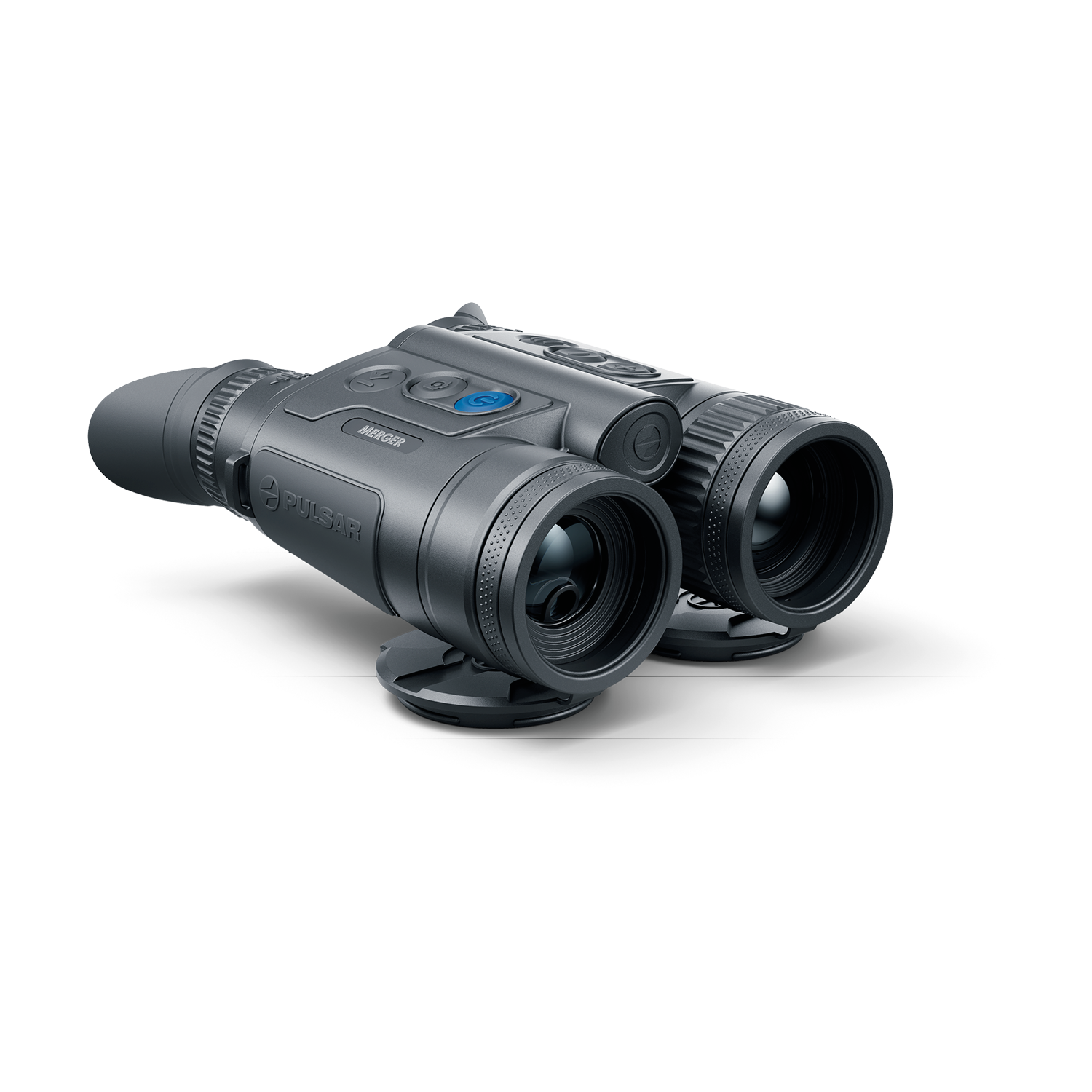 Pulsar Merger LRF XP35 outdoor laser rangefinder with compact design and digital display for precise distance measurement.