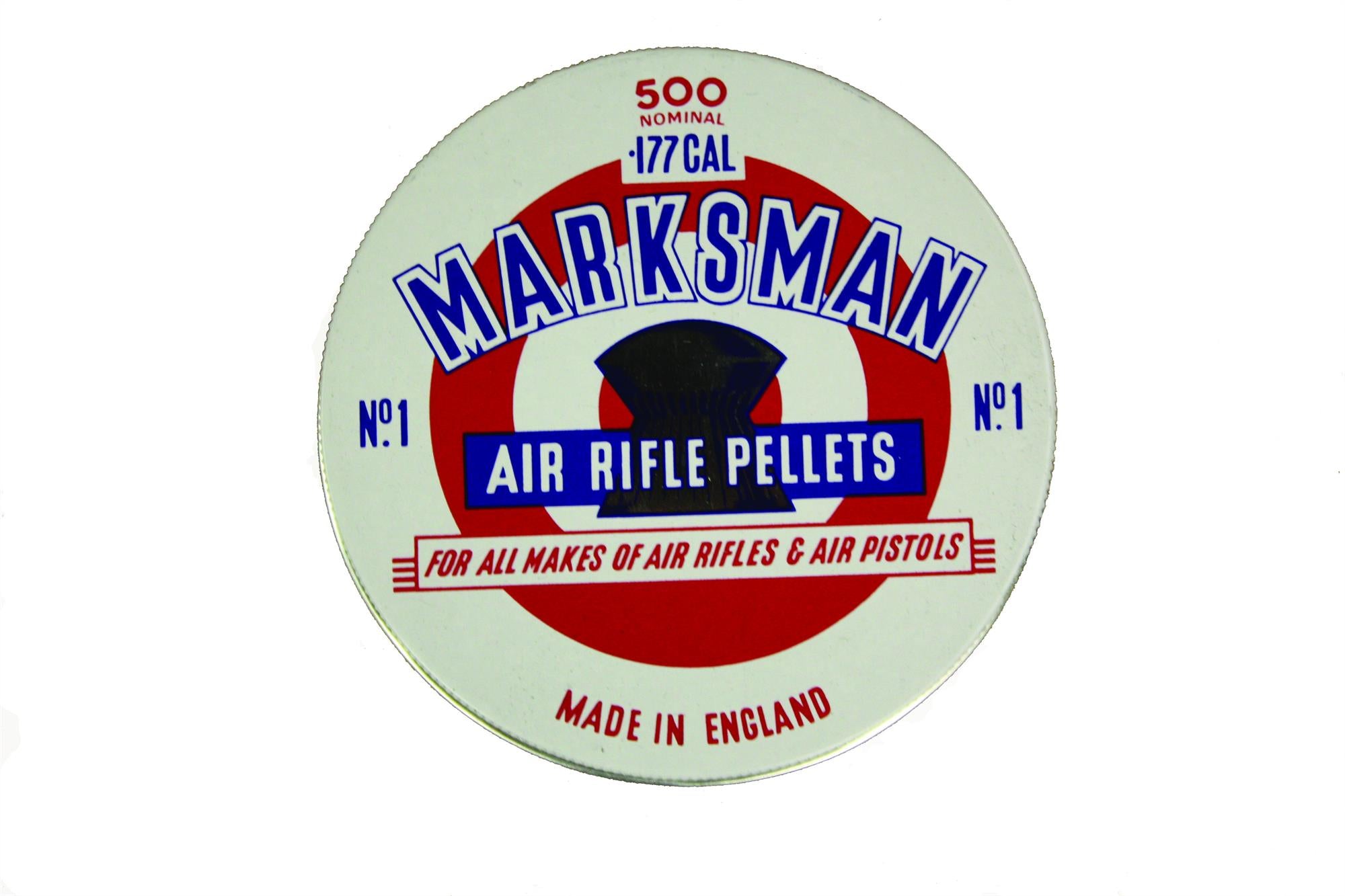 Range Marksman .177 caliber domed pellets for air rifles, shown in a close-up image.