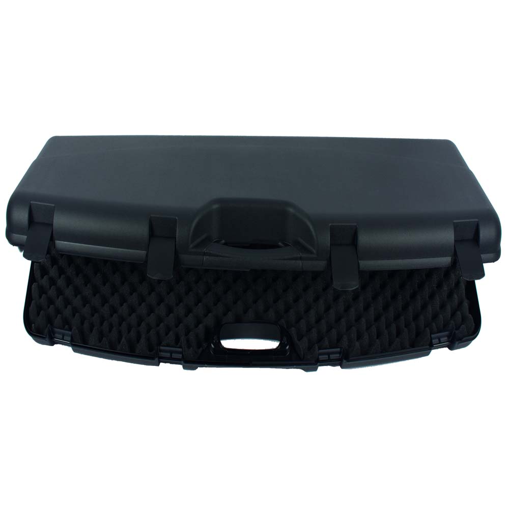 Range single rifle hard case with egg foam lining, durable exterior, designed for secure firearm storage and transport.