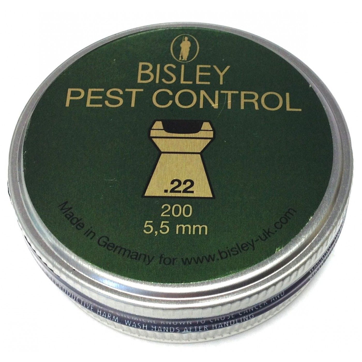 Rothery BISLEY PELLETS .22 Magnum air rifle pellets stacked in a container, ready for shooting or target practice.