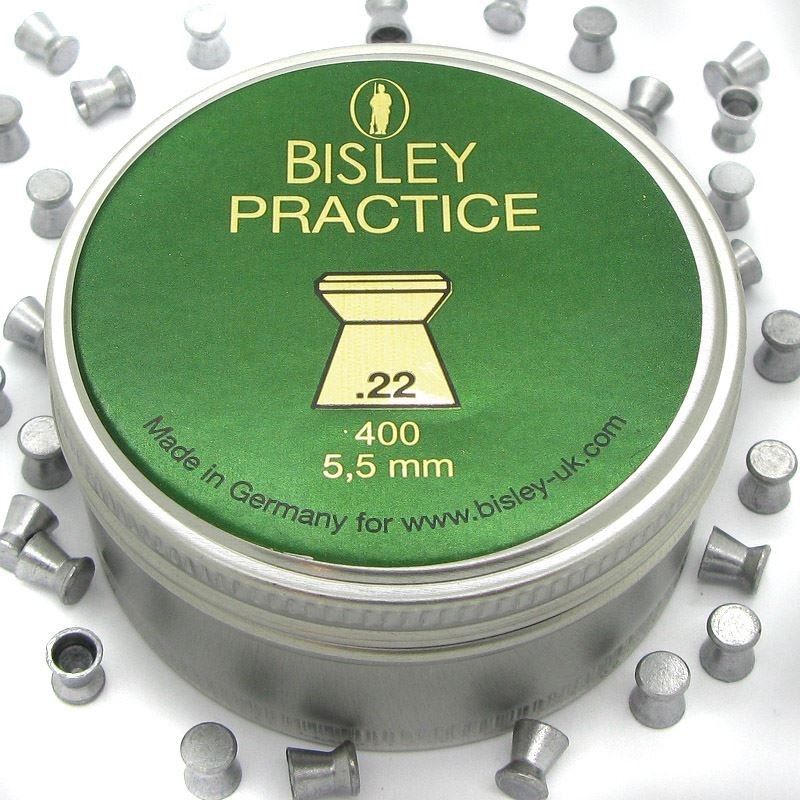 Rothery BISLEY pellets for air rifles, 0.22 Magnum caliber, close-up of pellets arranged in a row.
