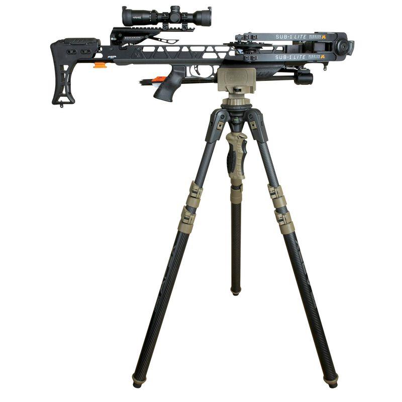 ROTHERY Primos Apex Trigger Stick carbon fiber bipod for rifle stabilization and adjustable shooting support.