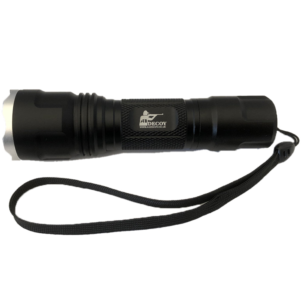 Nightsight Hell Fire infrared zoomable illuminator torch, tracer-style handheld device for night security and surveillance.