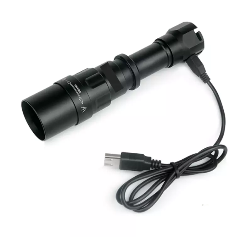 NightSniper Infrared Hell Cat Torch 810nm by SHENZHEN HOME SECURITY with battery, charger, and dimmer switch, designed for night vision.