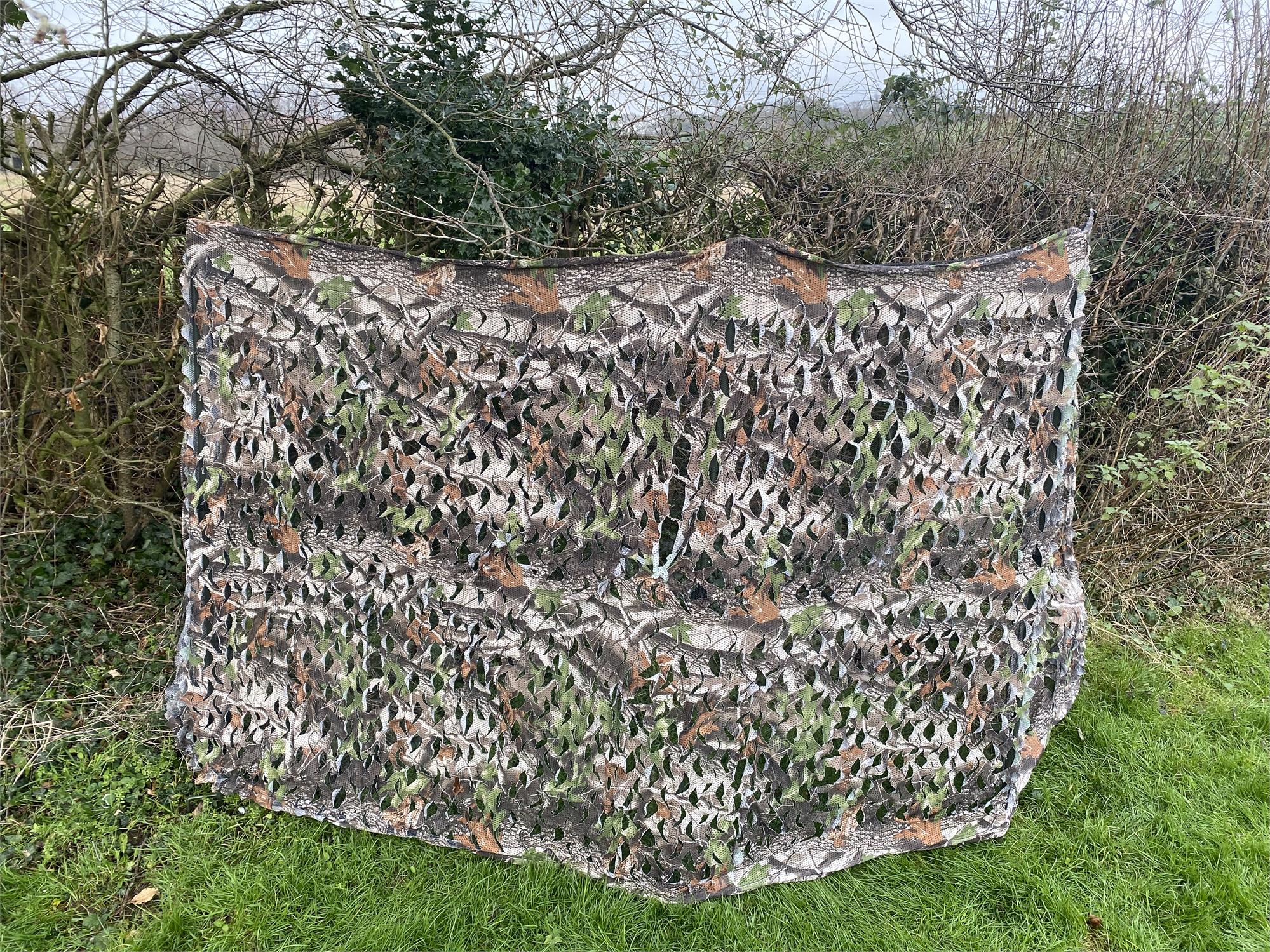 Simon Stealth Ghost Net hedgerow and woodland camouflage netting, designed for concealment in natural outdoor environments.