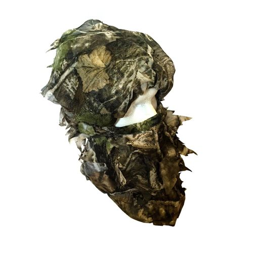 Simon leafy camo face veil with comfort nose, breathable camouflage fabric for outdoor protection and style.