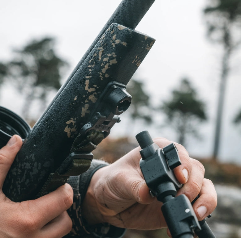 ELITE Spartan ProHunt TAC standard length bipod, 7 to 9.1 inches, with adjustable legs for stability and precision shooting.