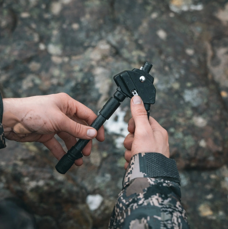 ELITE Spartan ProHunt TAC Bipod in standard length (7-9.1 inches) with adjustable legs and rugged metal construction.