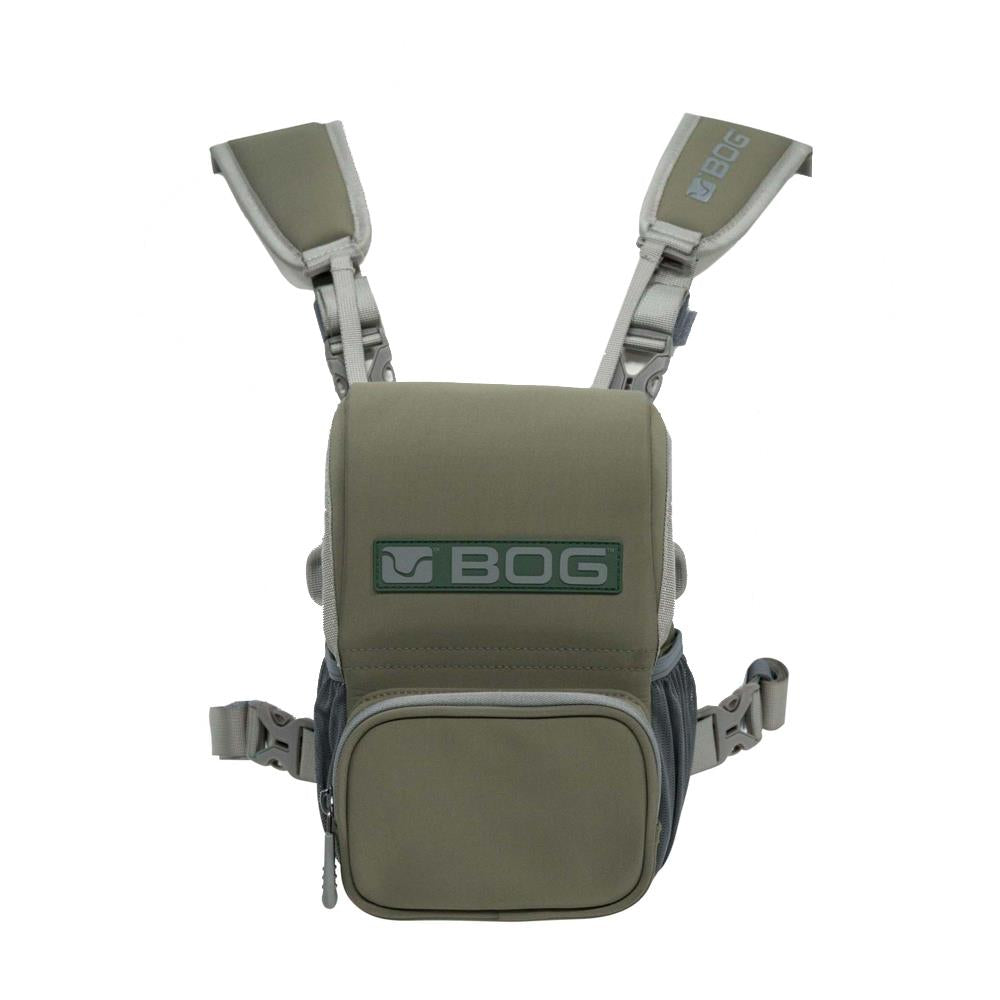SPORTSMAN Bog Vigilant bino harness and bivy bag for hunting, designed for secure and comfortable carrying of binoculars.