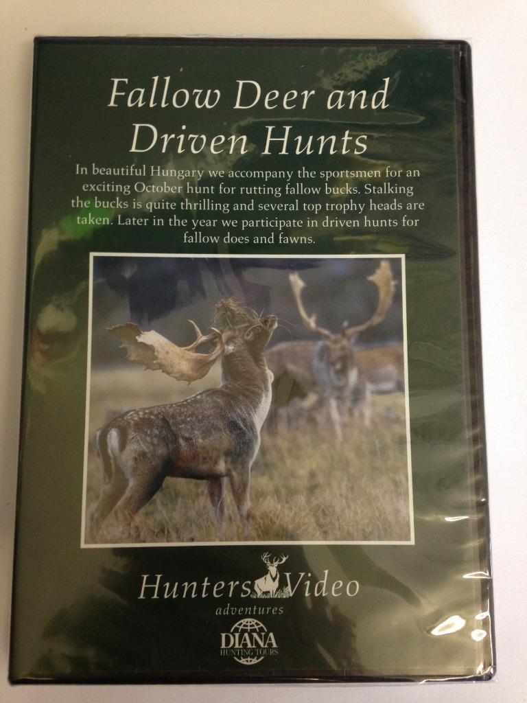 Fallow deer and driven hunts DVD by SPORTSMAN showing a scenic outdoor hunting scene with deer and hunters.