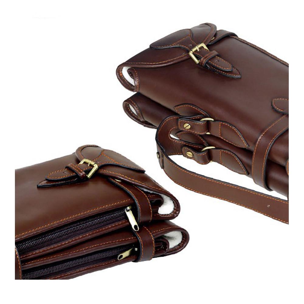 SPORTSMAN Guardian Canterbury Luxian Elite double shotgun slip with padded leather exterior and adjustable strap.