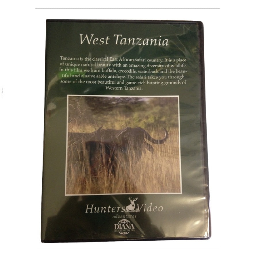 Western Tanzania Buffalo DVD by Sportsman featuring wildlife footage of buffalo in their natural habitat.