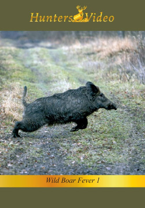 Wild Boar Fever Video DVD by SPORTSMAN featuring hunters in outdoor wild boar hunting scene.