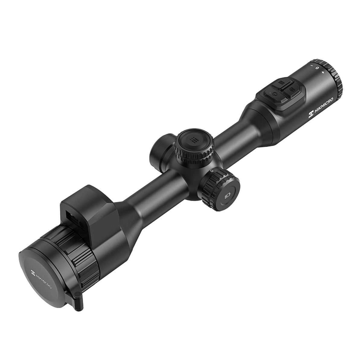 ELITE HIKMICRO Stellar 3.0 SH35L3.0 LRF thermal rifle scope showing thermal imaging display on scope lens