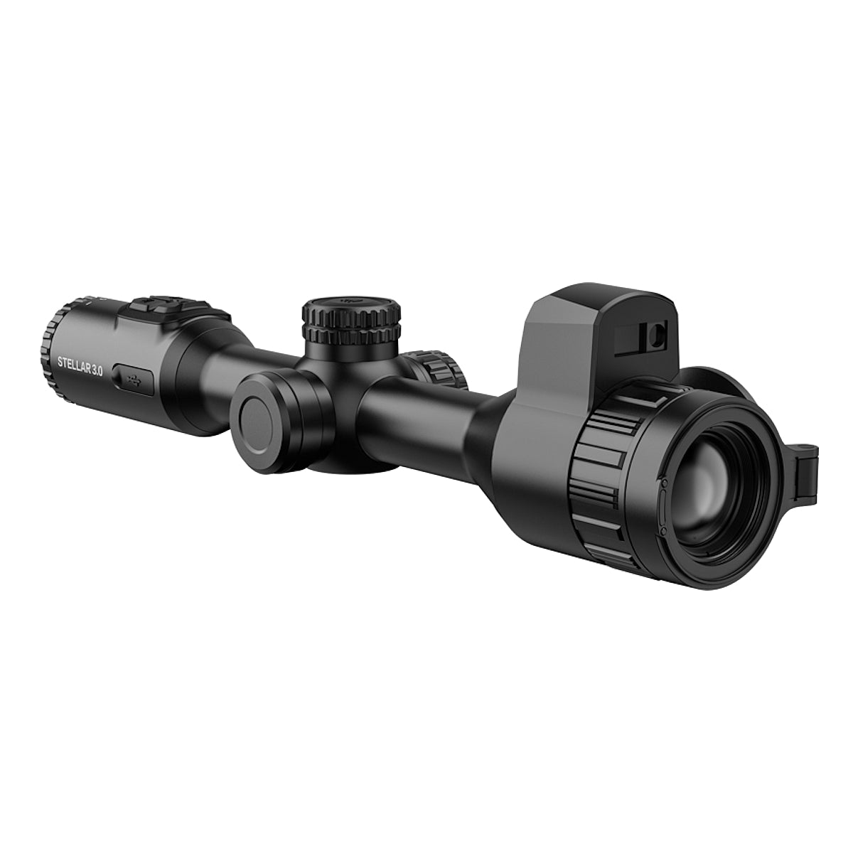 ELITE HIKMICRO Stellar 3.0 SH35L3.0 LRF thermal rifle scope with digital display and laser rangefinder for hunting or tactical use.