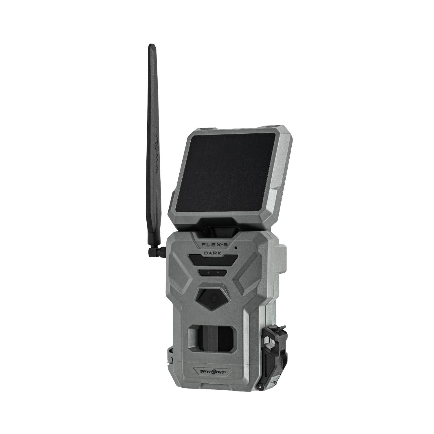 TJACKS accessory for Spypoint FLEX-S-DARK digital trail camera, featuring mounting hardware and protective casing.