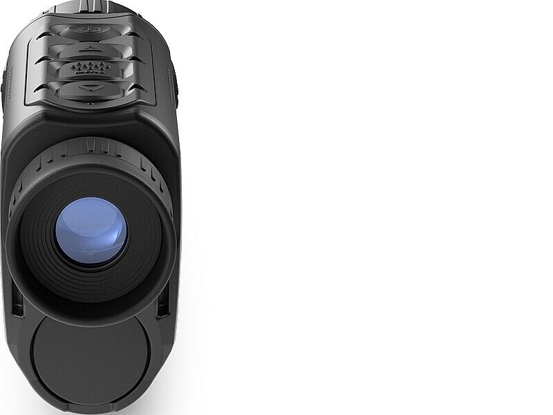 TJACKS Pulsar Axion Key XM30 thermal monocular showing its compact design and thermal imaging lens for outdoor observation