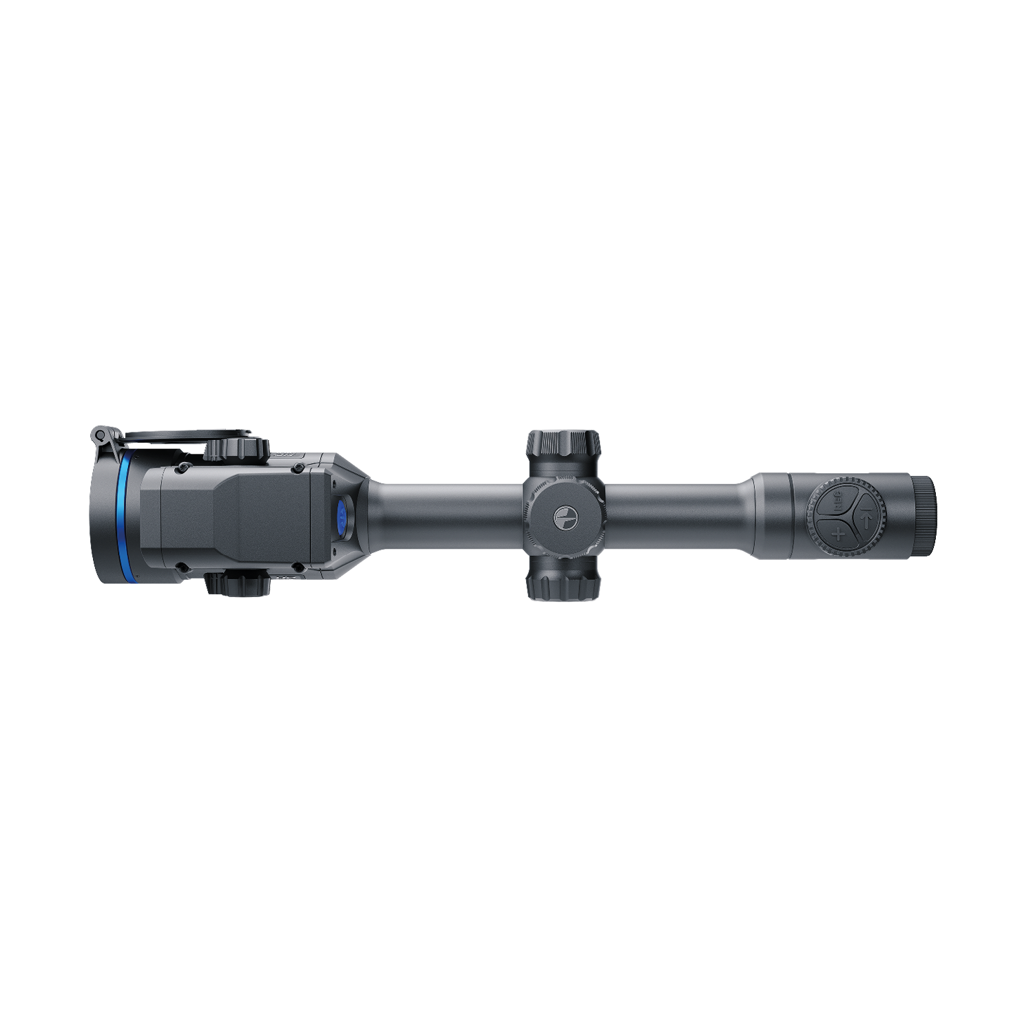 TJACKS Pulsar Thermion 2 LRF XL50 thermal rifle scope with long-range lens and digital display for night hunting.