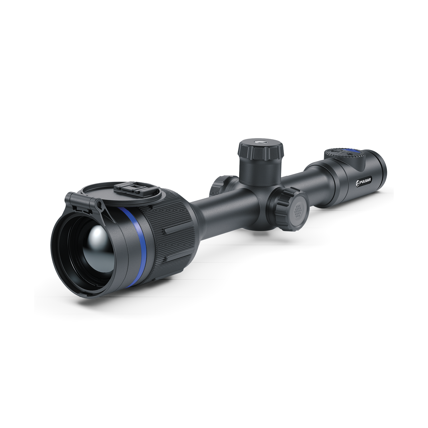TJACKS Pulsar Thermion 2 XG50 thermal rifle scope with digital display and advanced thermal imaging for hunting and shooting.